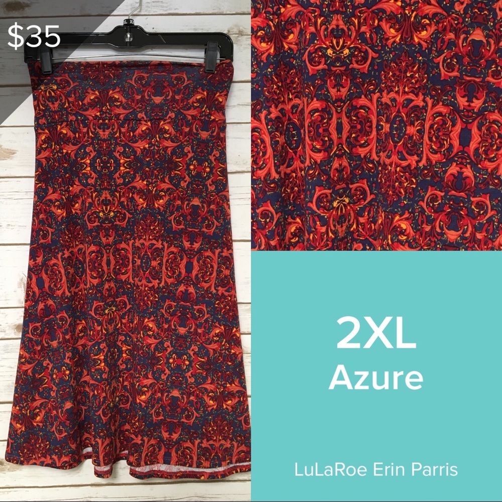 2XL LuLaRoe Azure skirt